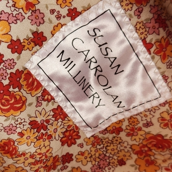 VINTAGE susan‎ carrolan millinery Bucket Hat Reversible Floral main image 5